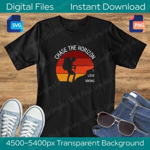 Wandern im Campingleben PNG, Retro Camper Design - Natur Abenteuer Sublimationsdatei - Outdoor Wilderness Digital Download, SVG für Wanderer