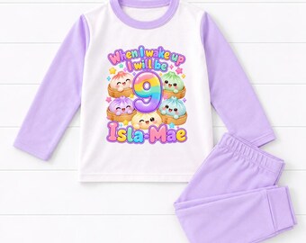 When I wake up Personalised Dumpling Squishie Birthday Kids Pyjamas Squishy Gift Personalized Pjs