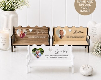 Personalised Mini Memorial Bench, Memory Decoration, Keepsake, Remembrance Ornament, Special Gift