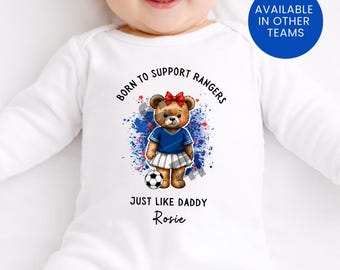 Born To Support Personalized Rangers Baby Vest: First Father's Day Gift