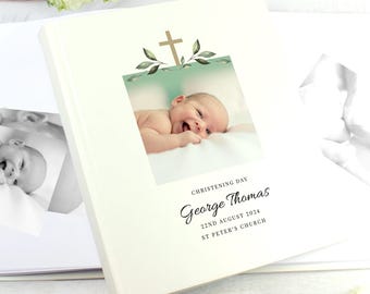 Personalized Christening Photo Album: Religious Keepsake Gift