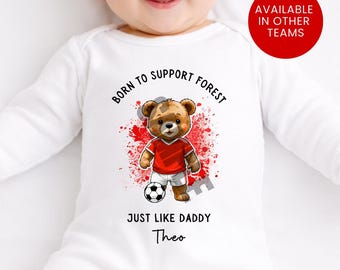 Born To Support Personalized Nottingham Forest Baby Vest: Football Fan Gift