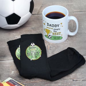 Father&#39;s Day Gift Set, Mug, Football, Socks, Dad, Grandad, Fathers Day Gift Idea, Simply The Best, Fixer, Football Lover, Best Dad, Daddy