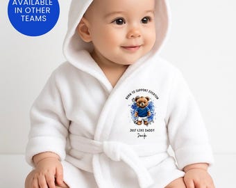 Everton FC Baby Hooded Robe: Personalized Football Fan Gift
