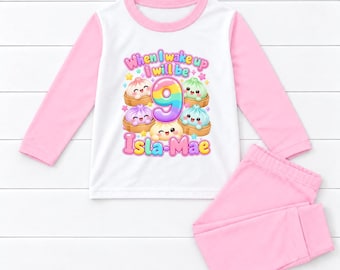 When I wake up Personalised Dumpling Squishie Birthday Kids Pyjamas Squishy Gift Personalized Pjs