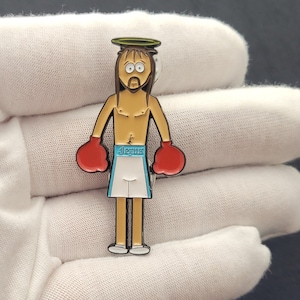 2" LIMITED EDITION Heavy Enamel Pin 1st Edition Jesus Boxer