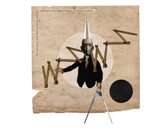 IGNORAMUS - Surreal, Dada inspired collage, giclee print