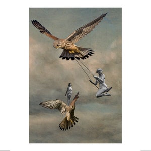 SCHOMMEL! - Retro leuke collagekunst. Swingen met de vogels - swingen!