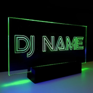 Dj Led Sign, Personalized Dj Gift, Dj Logo Design, Dj Lights, Music Sign, Wall Hanging Dj Sign, Dj Wall Art, Custom Neon Sign, Gift for DJ image 1