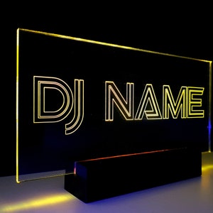 Dj Led Sign, Personalized Dj Gift, Dj Logo Design, Dj Lights, Music Sign, Wall Hanging Dj Sign, Dj Wall Art, Custom Neon Sign, Gift for DJ image 2