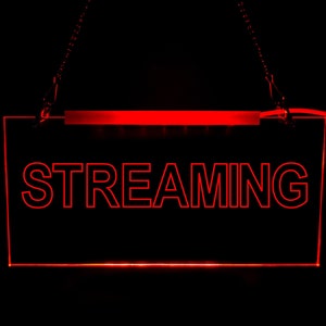 Streaming Led Sign, Wall Hanging Streaming Light, Custom Sign, Neon Streaming Sign, Streaming Light Up Sign, Streamer Gift, Streaming Decor