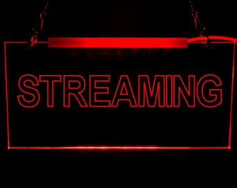 Streaming Led Sign, Wall Hanging Streaming Light, Custom Sign, Neon Streaming Sign, Streaming Light Up Sign, Streamer Gift, Streaming Decor
