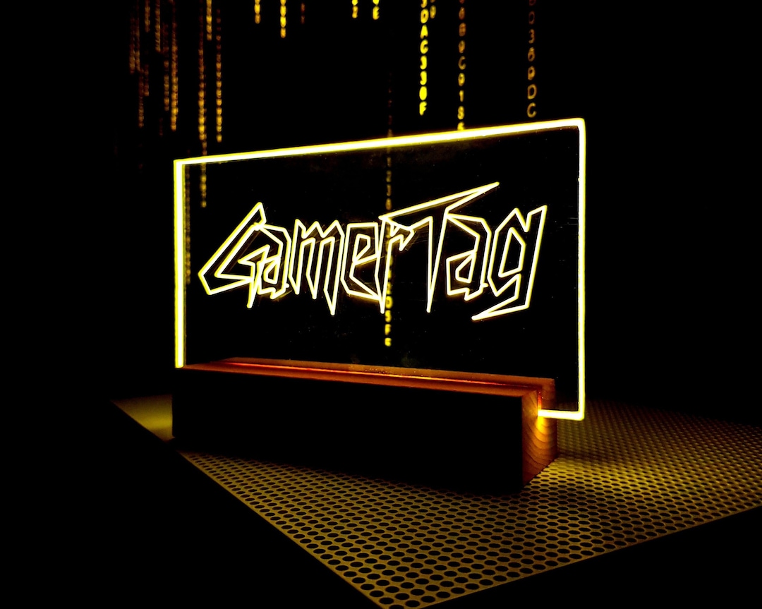 Gamer Tag Sign, Gamertag Light, Streamer Gift, Gaming Decor, Gaming Tag