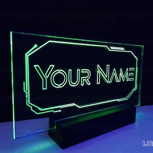 Gamer Tag Led Sign,  Gaming Decor, Futuristic Lamp, Gamer Gift, Neon Sign, Custom GamerTag, Personalized Night Light, Cyber Style Decor, RGB