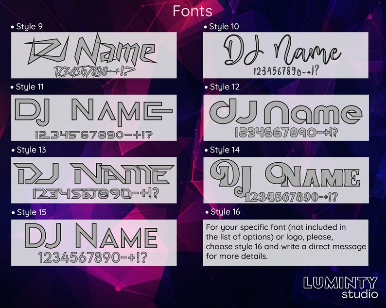 Panneau Dj Led Cadeau Dj personnalisé Conception du logo Dj - Etsy France