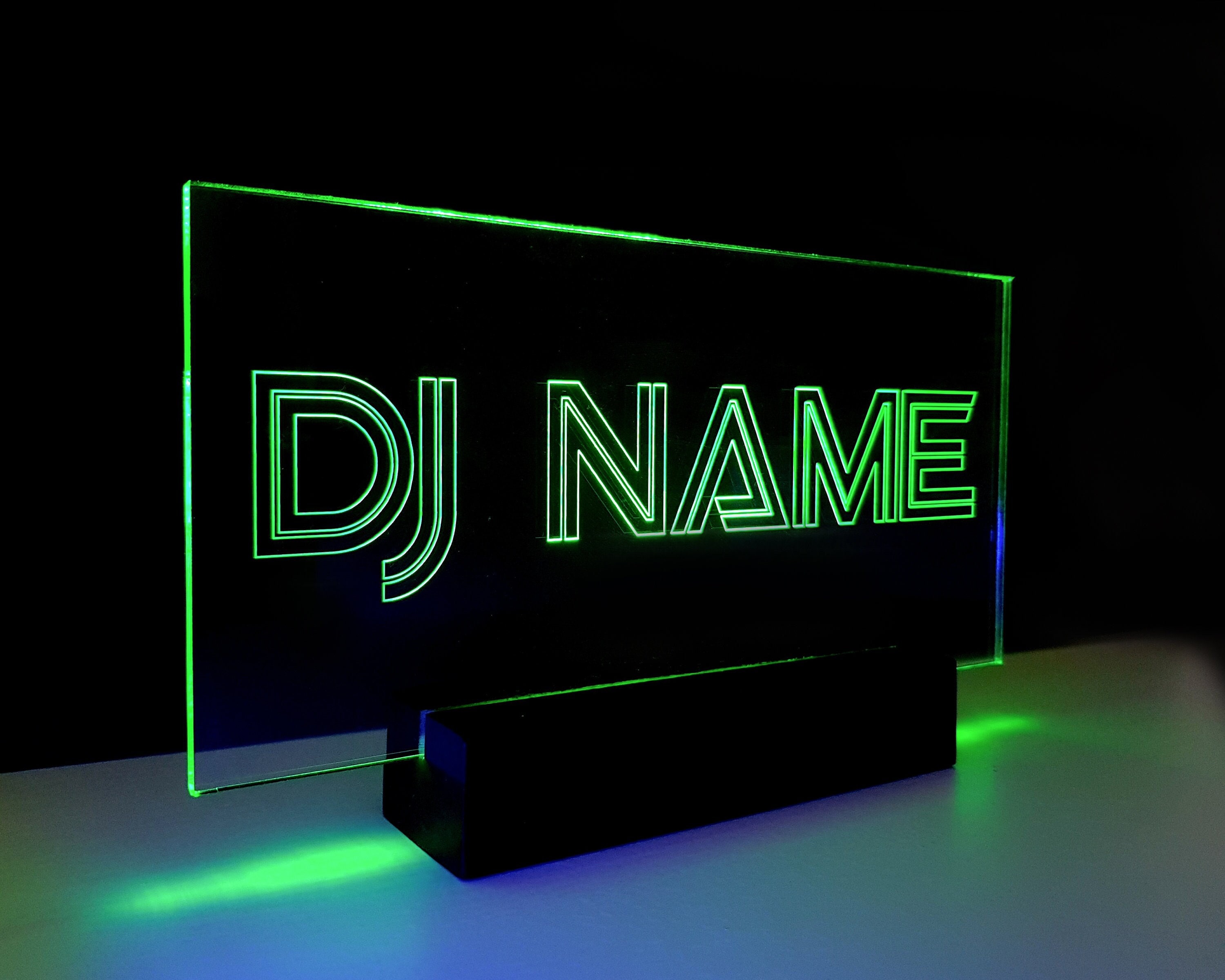 Dj Led Sign Personalized Dj Gift Dj Logo Design Dj Lights Etsy