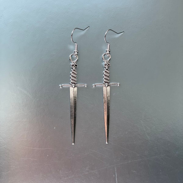 sword - earrings, pride, lesbian, lgbtq+,gay, jewelry, aesthetic, indie, selfmade, gen z, alternative