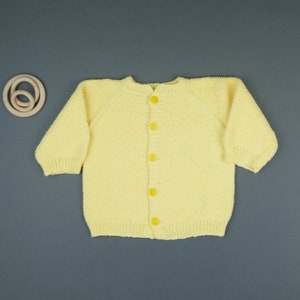 Hand Knit Baby Cardigan newborn cardigan Baby Outfit Knitted Baby Clothes Knitted Baby Cardigan Knit Baby Top image 1
