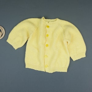 Hand Knit Baby Cardigan newborn cardigan Baby Outfit Knitted Baby Clothes Knitted Baby Cardigan Knit Baby Top image 5