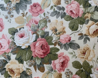 9 yards or 18 yards - Sanderson Little Chelsea curtain fabric - English roses - romantic vintage flowers cottage country style drapes
