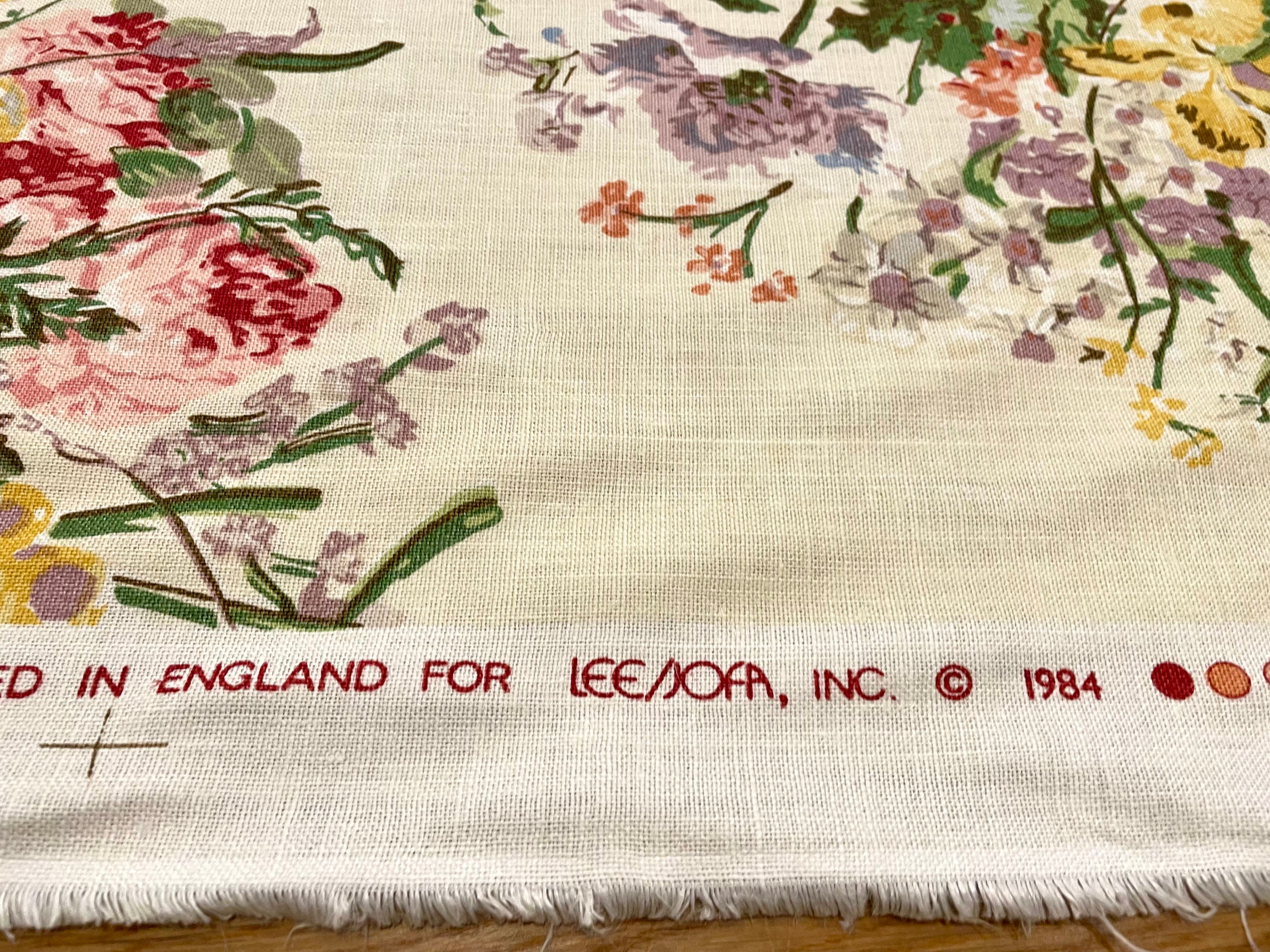 23 Yards Vintage Lee Jofa Montague House Fabric 100 Linen Fabric Large