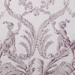 5.5 yards Designer chinoiserie fabric - chinoiserie toile - Chivasso Emperor&#39;s Garden fabric - grey contemporary chinoiserie designer fabric