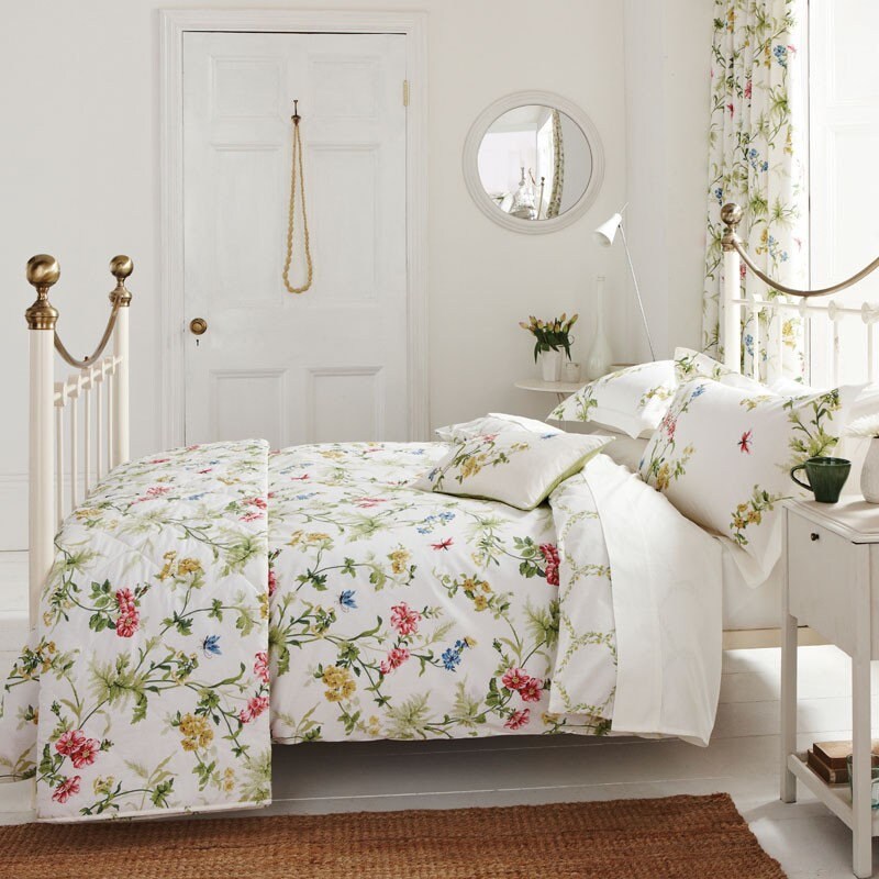 Sanderson Primrose Hill curtain fabric wild flowers ferns Etsy