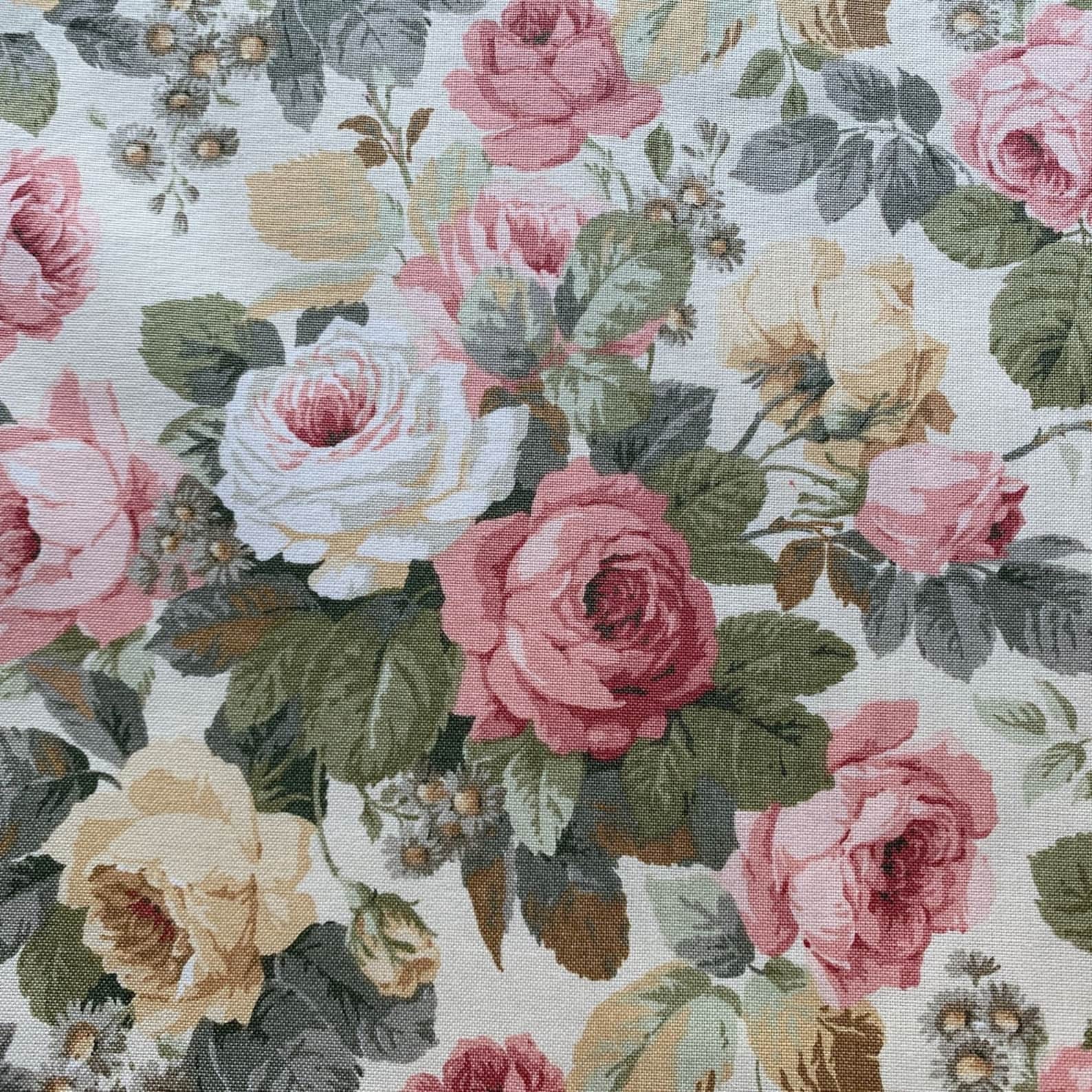 Tissu Ameublement Fleuri Style Anglais