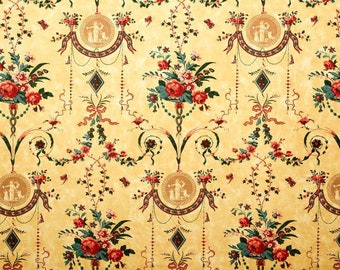 17 yards or 34 yards - Luxury Neoclassical fabric - French style designer fabric by Zoffany -classical French Provence style curtains drapes