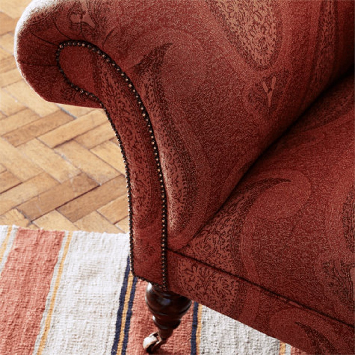 10 Yards Luxury Wool Paisley Fabric Zoffany Kashmir Biscuit Fabric 100