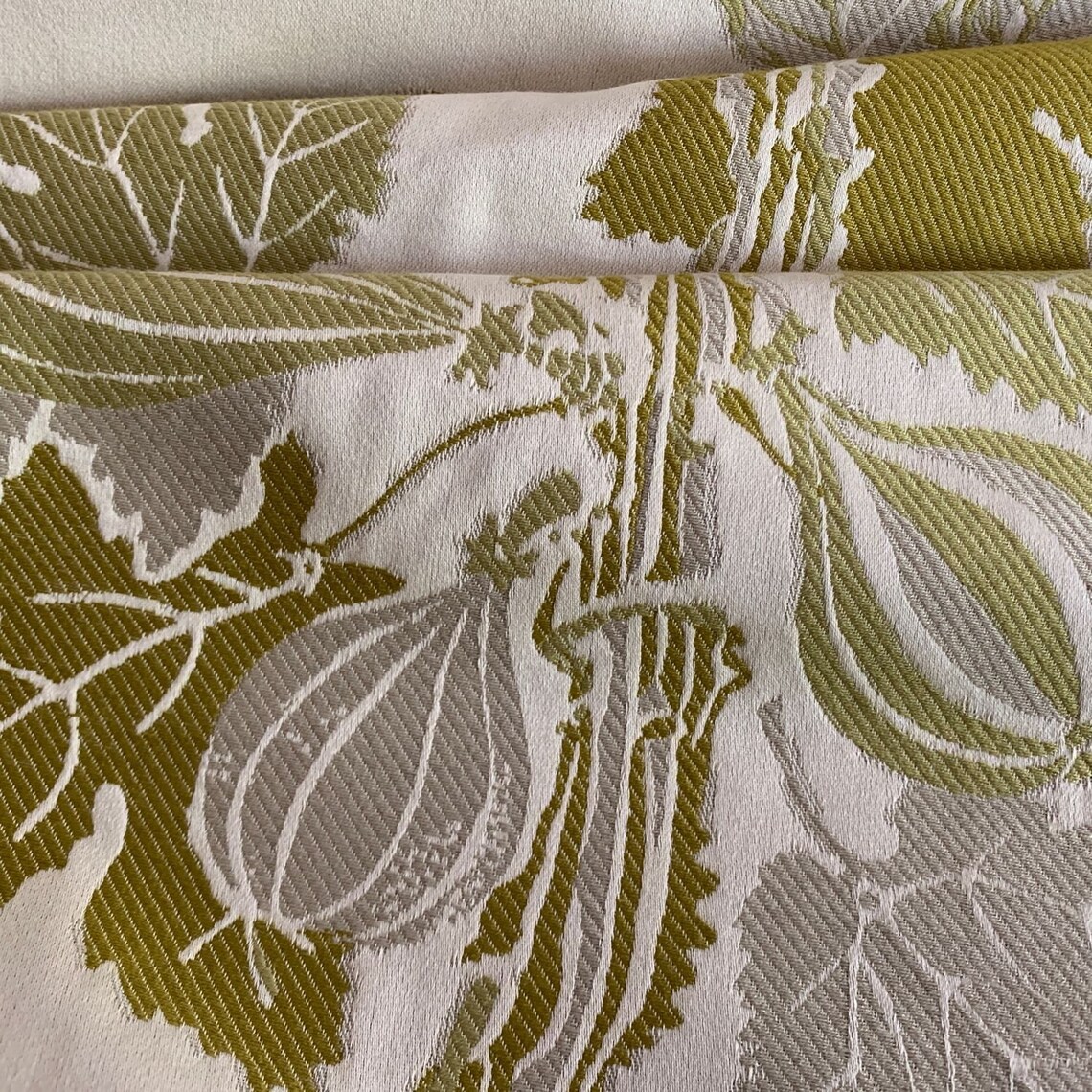 Zoffany Luxury Curtain Fabric Green Fig Leaves Available Etsy