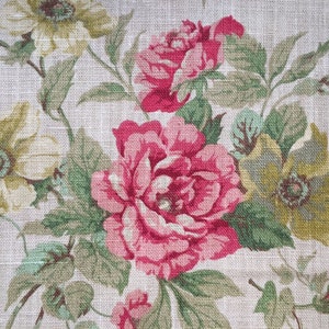 11 yards or 22 yards - Sanderson Blewberry curtain fabric - garden roses tulips - romantic flowers cottage country English style drapes