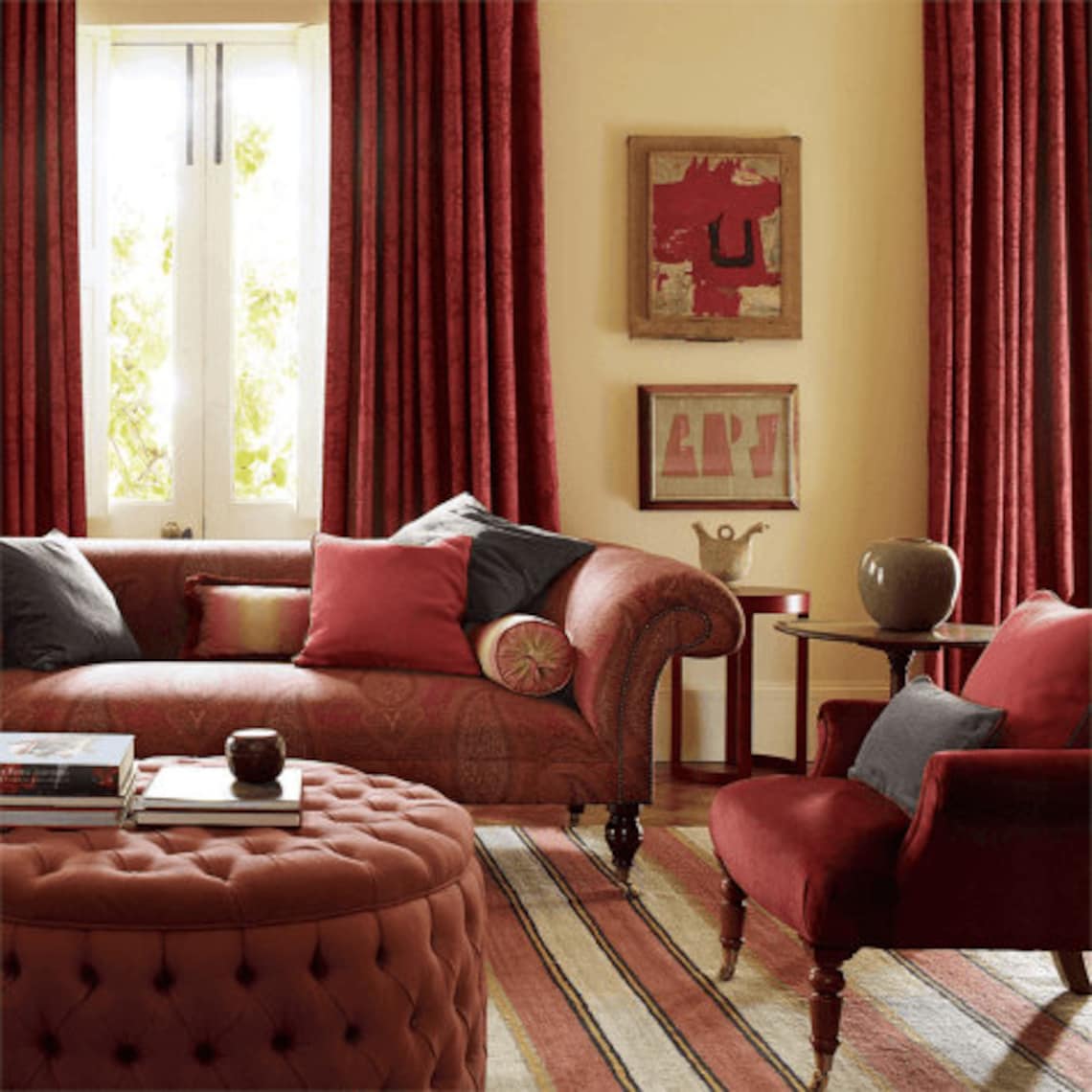 10 Yards Luxury Wool Paisley Fabric Zoffany Kashmir Biscuit Fabric 100