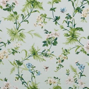 12 yards or 24 yards - Sanderson Primrose Hill curtain fabric - wild flowers ferns - meadow flowers - romantic cottage country English style