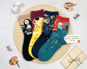 Famous Painting Socks – Art Collection Set (4 Pair) – Made in Korea