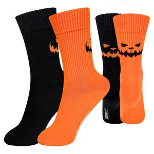 7DAYSSOCKS Women's Crew Halloween  Socks - 2 Pair Set w/ Gift Bag | Daily Fashion Socks | Made in Korea