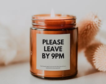 Please Leave by 9 Candle, Funny Candle Gift, Best Seller, Best Friend Gift, Gifts for Her, Christmas Gift for Friend, Sarcastic Candle