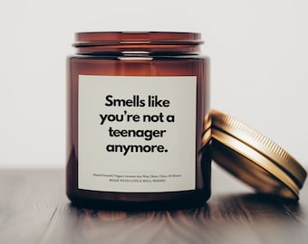 Smells Like You're Not a Teenager Anymore Candle, 20th Birthday, Candle Gift, Funny Birthday Gift, Birthday Candle, Smells like 20