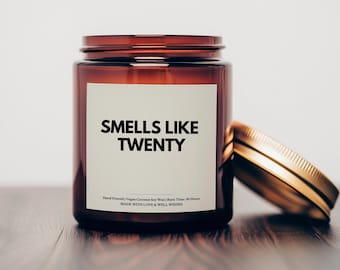 Smells Like Twenty Candle, 20th Birthday, Candle Gift, Funny Birthday Gift, Birthday Candle, Smells like 20, Twentieth Birthday