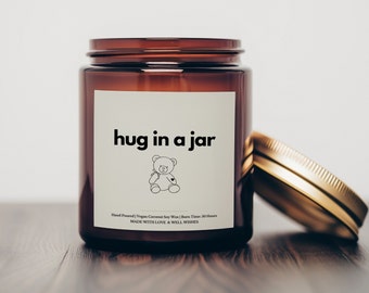 Hug in a Jar Candle, Get Well Gift, Sympathy Gift, Hug Candle, Recovery Gift, Get Well Soon, Friend Gift, Bear Hug, Sending You a Hug