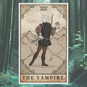 BG3 tarot card print  - ASTARION (the vampire)
