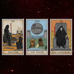 3er PACK - Star Wars Tarotkarten Drucke - SITH
