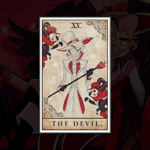 Carte de tarot LUCIFER - Tarot Hazbin (le diable)