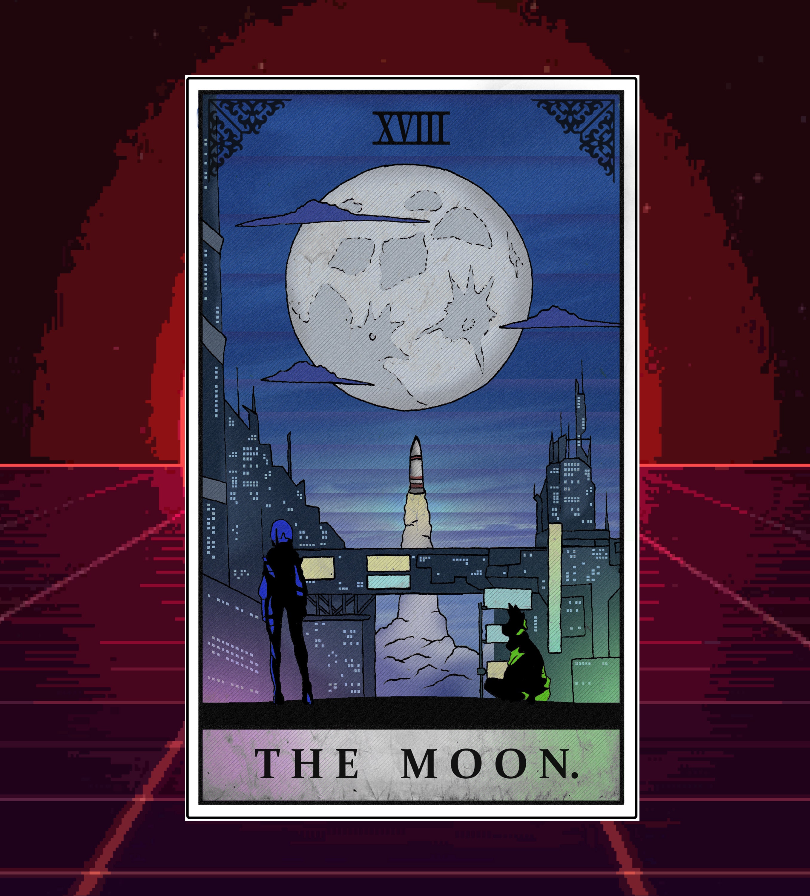 Cyberpunk Edgerunners Tarot Card Print Lucy and David THE Etsy Australia