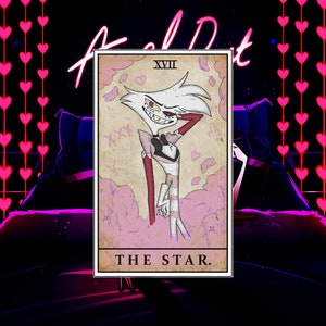 Angel Dust-tarotkaartafdruk - Hazbin-tarot (de ster)