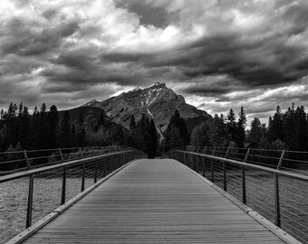 Shadow of the Mountain - Roscatography Digital Print, Nature Landscape Photography, Canada Banff Rocky Mountains
