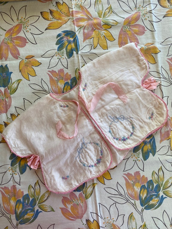 Vintage Baby Jacket, embroidered pink silk, handma