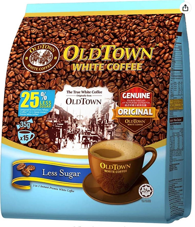 The famous Old Town White Coffee 3in1 Coffee Classic, Hazelnut, Less Sugar image 3