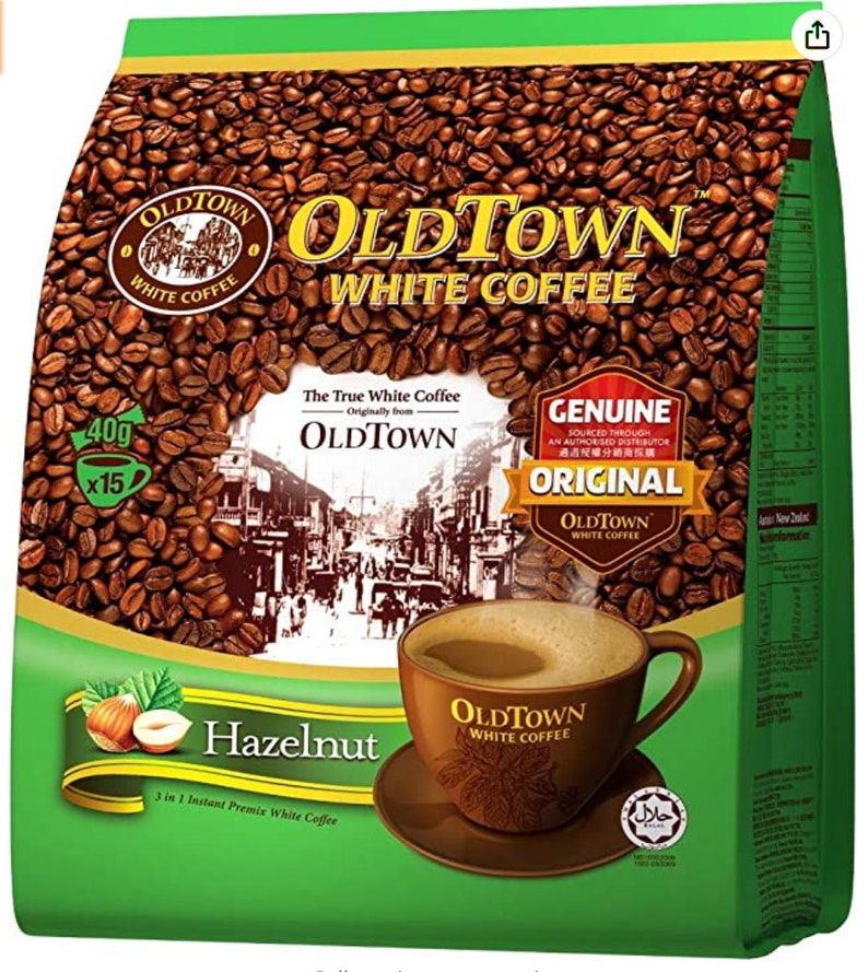 The famous Old Town White Coffee 3in1 Coffee Classic, Hazelnut, Less Sugar image 4