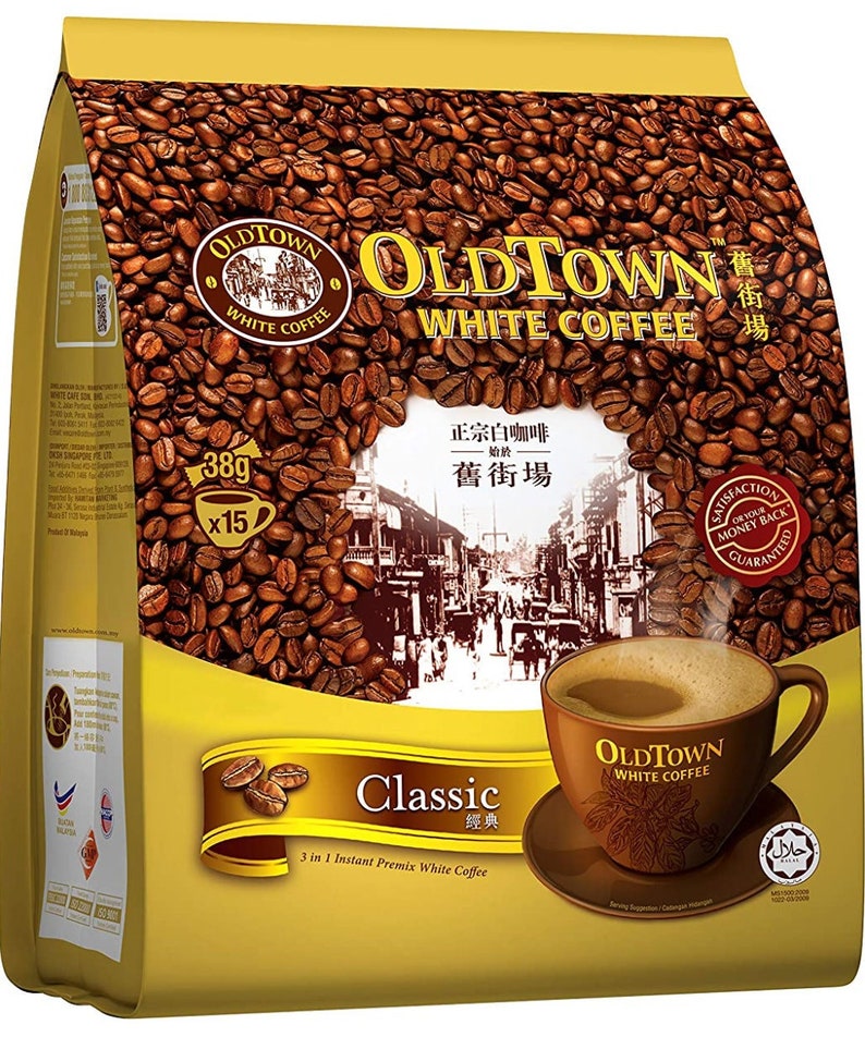 The famous Old Town White Coffee 3in1 Coffee Classic, Hazelnut, Less Sugar image 2